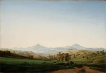 Paysage bohémien avec le Milleschauer